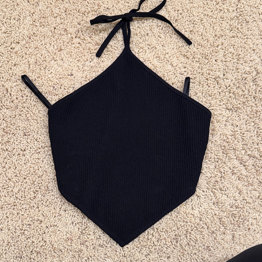 Aritzia Black Crop Top